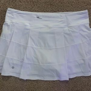 White Lululemon Pace Rival Skirt Long/Tall Size 12